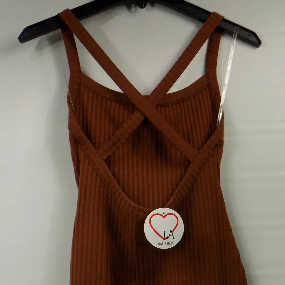 LoveLA Lexi Cross Strap Mini Dress Size L NWT - Picture 3 of 12